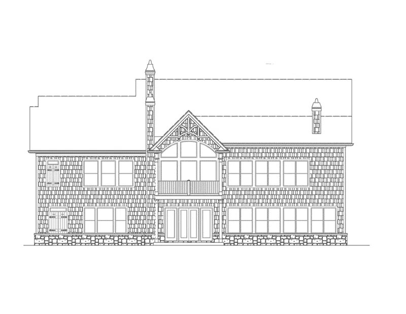 Traditional House Plan Rear Elevation - 056S-0010 - Shop House Plans and More