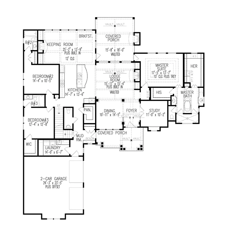 European House Plan First Floor - 056S-0011 - Shop House Plans and More