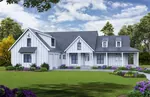 Beach & Coastal House Plan Front of House 056S-0012