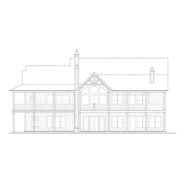 Farmhouse Plan Rear Elevation - Rollin Modern Farmhouse 056D-0012 - Shop House Plans and More