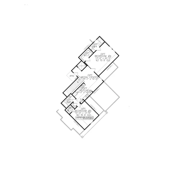 Ranch House Plan Second Floor - Swan Lake Craftsman Home 056S-0013 - Shop House Plans and More