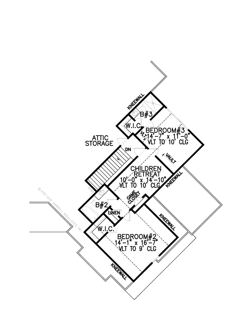 Rustic House Plan Second Floor - 056S-0015 - Shop House Plans and More