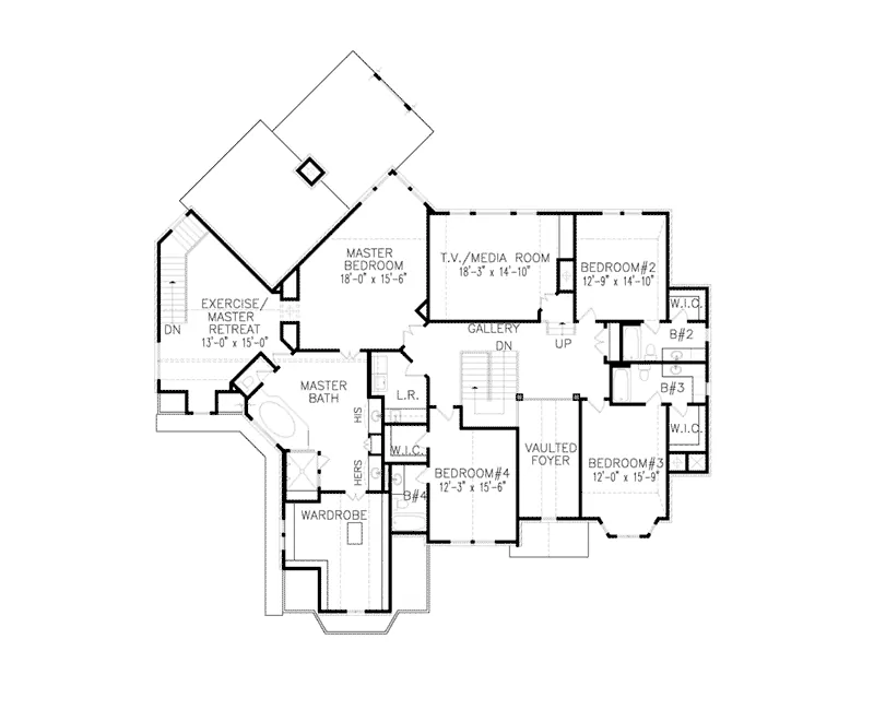 Luxury House Plan Second Floor - 056S-0017 - Shop House Plans and More