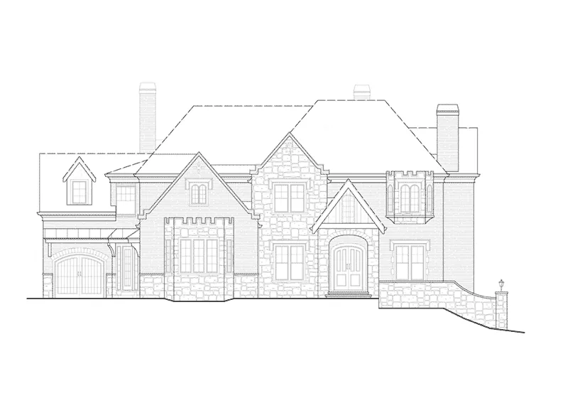 Tudor House Plan Front Elevation - 056S-0017 - Shop House Plans and More