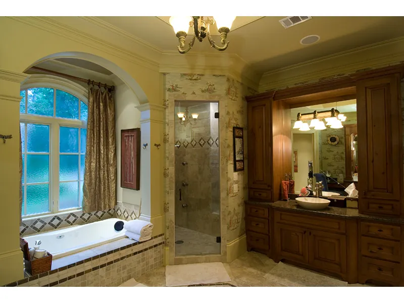 Luxury House Plan Master Bathroom Photo 01 - Dolan Ridge Luxury Home 056S-0018 - Shop House Plans and More
