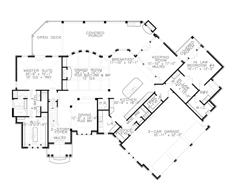 Traditional House Plan First Floor - 056S-0020 - Shop House Plans and More