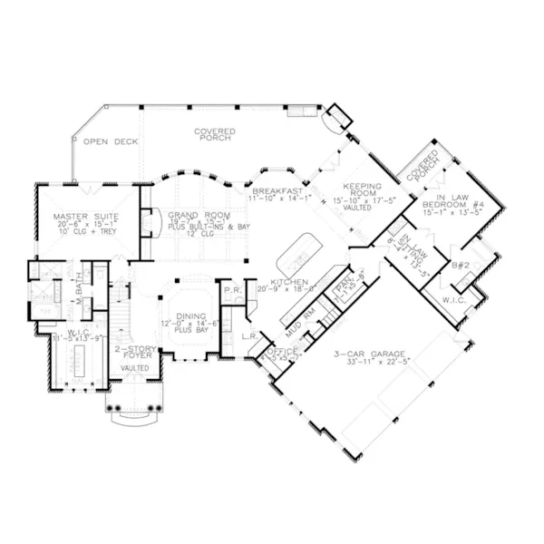 Traditional House Plan First Floor - Chiswick Luxury European Home 056S-0020 - Shop House Plans and More