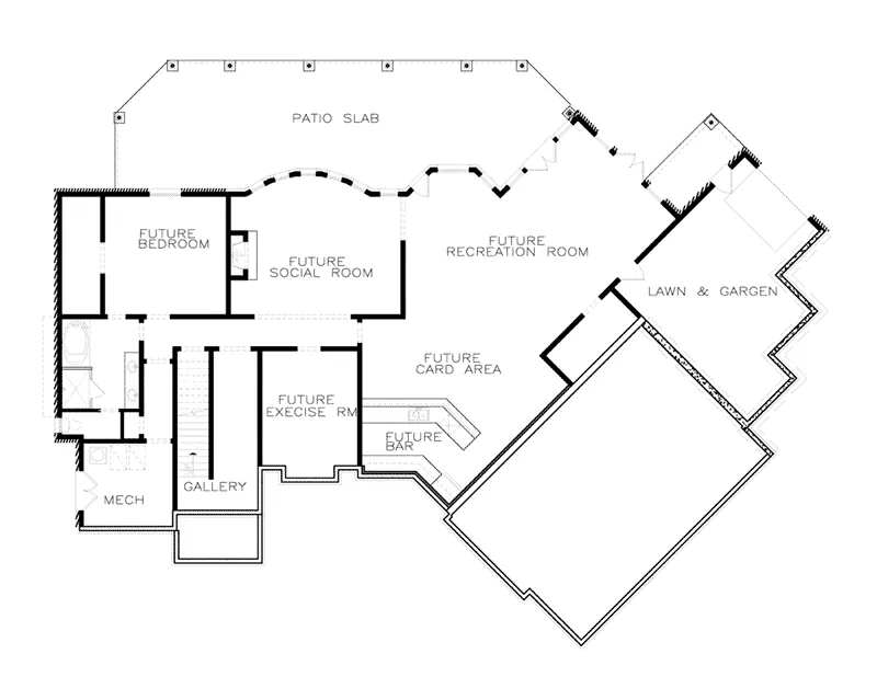 Luxury House Plan Lower Level Floor - 056S-0020 - Shop House Plans and More