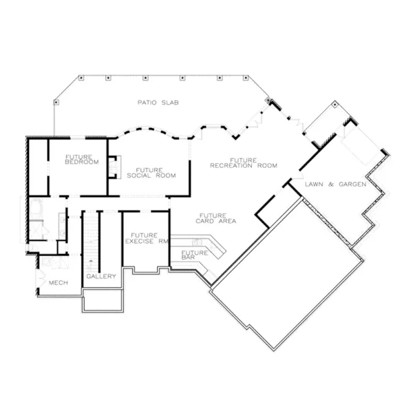 Traditional House Plan Lower Level Floor - Chiswick Luxury European Home 056S-0020 - Shop House Plans and More