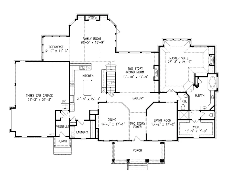 Traditional House Plan First Floor - 056S-0022 - Shop House Plans and More