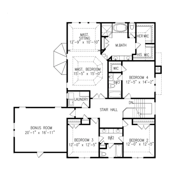 Country House Plan Second Floor - Ash Brook Luxury Home 056S-0023 - Shop House Plans and More