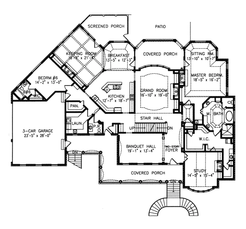 Luxury House Plan First Floor - 056S-0024 - Shop House Plans and More