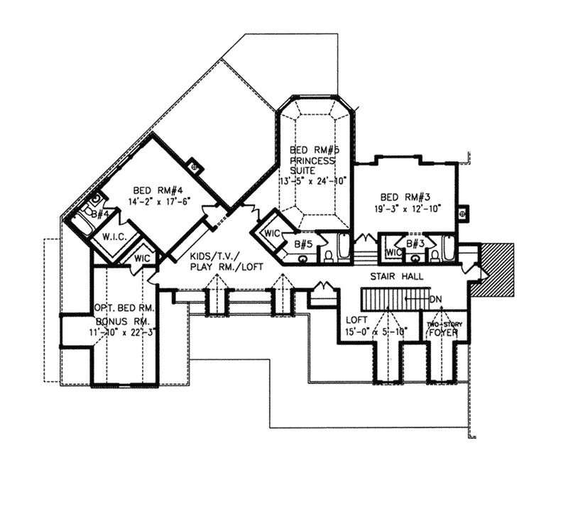 Luxury House Plan Second Floor - 056S-0024 - Shop House Plans and More
