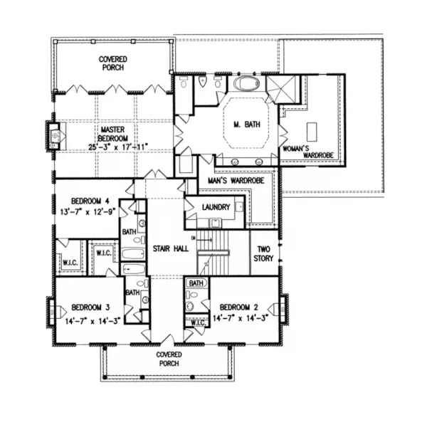 Traditional House Plan Second Floor - Kelley Lane Luxury Home 056S-0031 - Shop House Plans and More