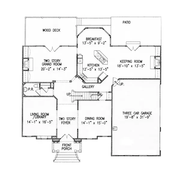 Luxury House Plan First Floor - Kellog Place Luxury Home 056S-0032 - Shop House Plans and More