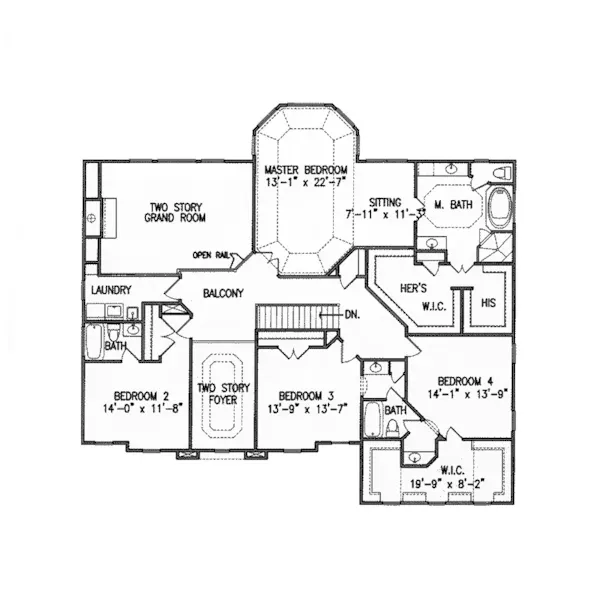 Luxury House Plan Second Floor - Kellog Place Luxury Home 056S-0032 - Shop House Plans and More