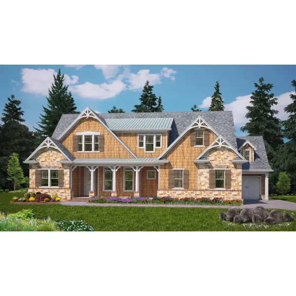 Country House Plan Front of Home - York Cliff Luxury Home 056S-0039 - Shop House Plans and More