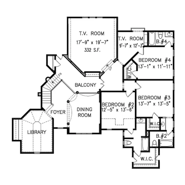 Traditional House Plan Second Floor - Wittmund Lane European Home 056S-0044 - Shop House Plans and More