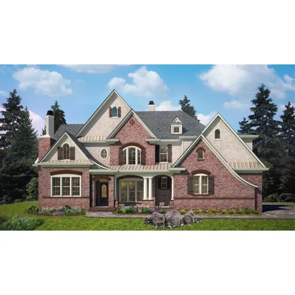 Traditional House Plan Front of Home - Wittmund Lane European Home 056S-0044 - Shop House Plans and More