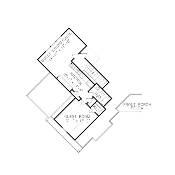 Country House Plan Second Floor - Pershing Point Craftsman Home 056S-0053 - Shop House Plans and More