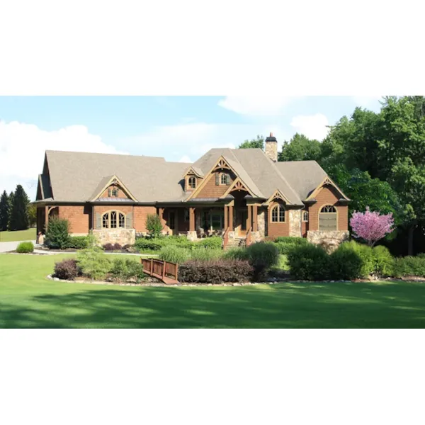 Country House Plan Front of Home - Pershing Point Craftsman Home 056S-0053 - Shop House Plans and More