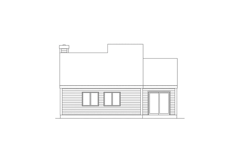 Modern House Plan Rear Elevation - Ashfield Modern Ranch Home 057D-0005 - Search House Plans and More