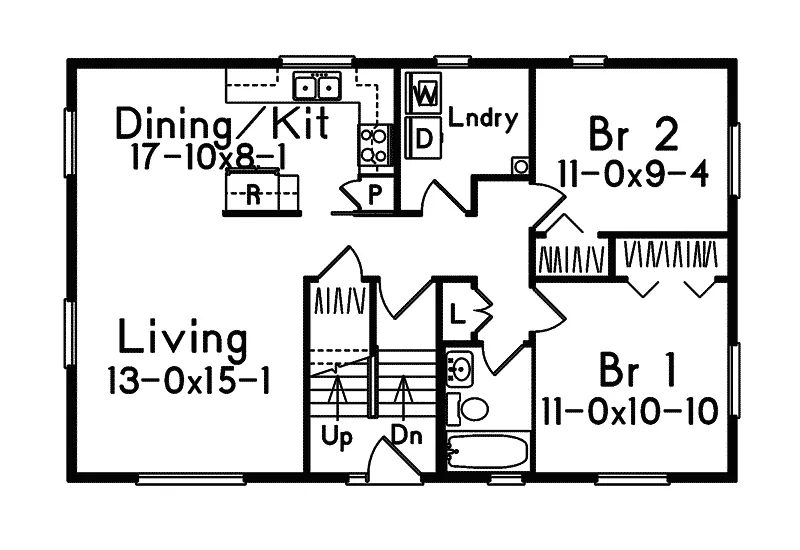 Multi-Family House Plan First Floor - Winwood Two-Story Duplex 057D-0007 - Shop House Plans and More