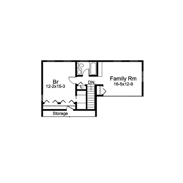 Traditional House Plan Second Floor - Atkinson Traditional Home 057D-0021 - Search House Plans and More