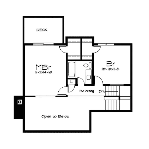 Cabin & Cottage House Plan Second Floor - Waterview Vacation Home 057D-0022 - Shop House Plans and More