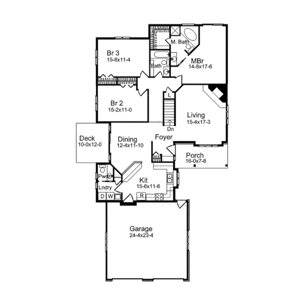 Modern House Plan First Floor - Baroda Narrow Lot Home 057D-0028 - Search House Plans and More