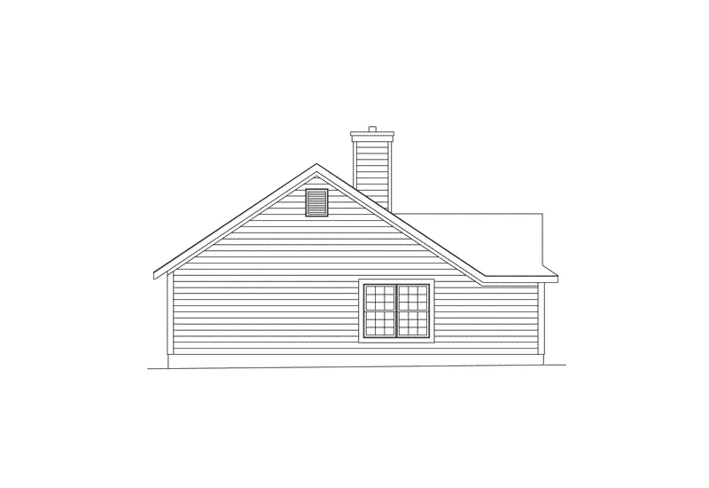 Country House Plan Left Elevation - Wood Cove Cottage Home 058D-0003 - Shop House Plans and More