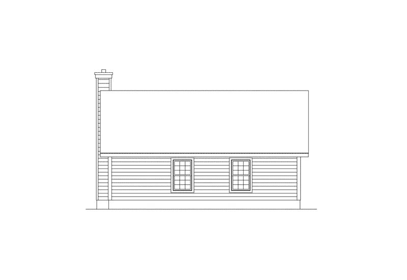 Country House Plan Rear Elevation - Wood Cove Cottage Home 058D-0003 - Shop House Plans and More