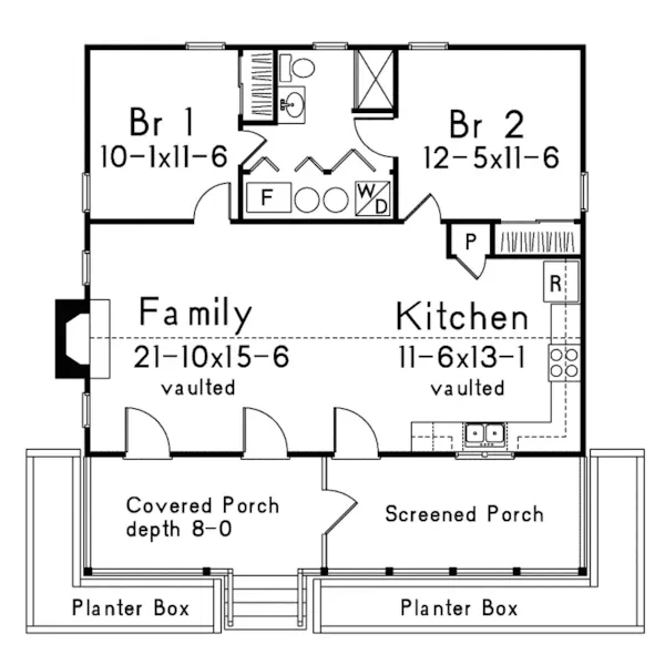 Craftsman House Plan First Floor - Country Cottage House | Country Cottage Floor Plan