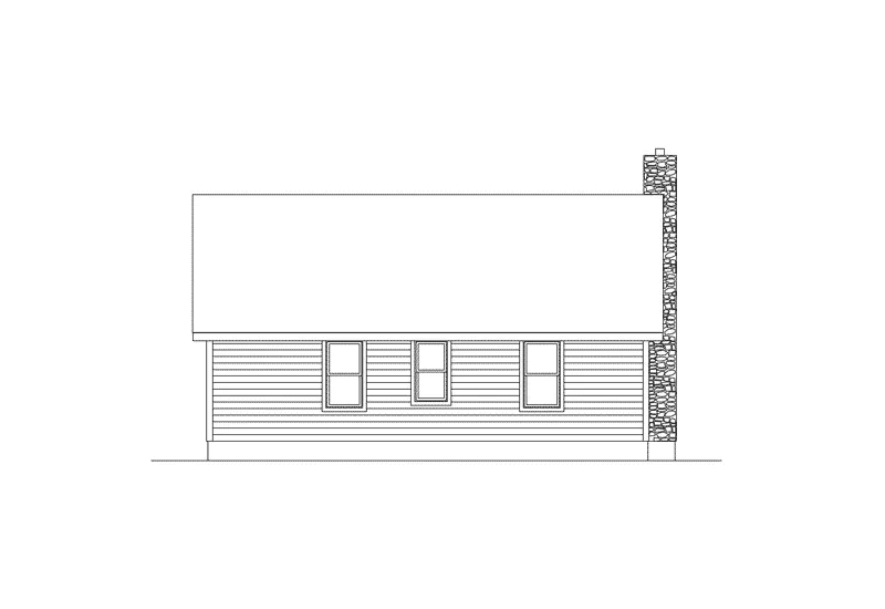 Craftsman House Plan Rear Elevation - Country Cottage House | Country Cottage Floor Plan