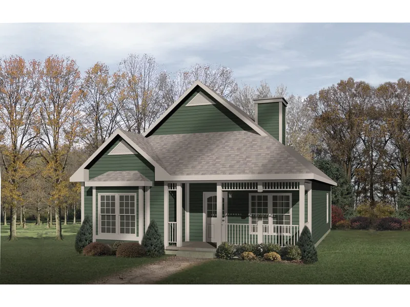 Home With Quaint Cottage Appeal And Detailed Trimmed Covered Front Porch