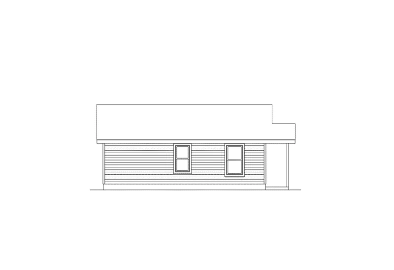 Cabin & Cottage House Plan Left Elevation - Prairie View Cottage Home 058D-0009 - Shop House Plans and More