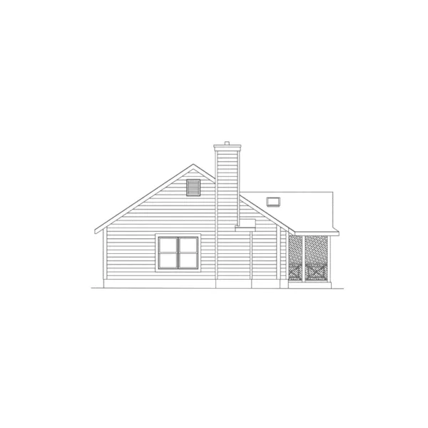 Shingle House Plan Left Elevation - Hickory Lane Country Cabin Home 058D-0011 - Search House Plans and More