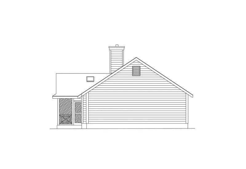 Country House Plan Right Elevation - Hickory Lane Country Cabin Home 058D-0011 - Search House Plans and More