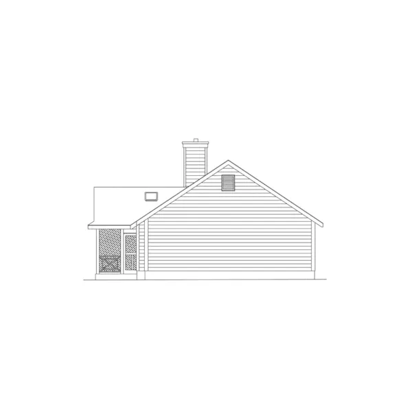 Shingle House Plan Right Elevation - Hickory Lane Country Cabin Home 058D-0011 - Search House Plans and More