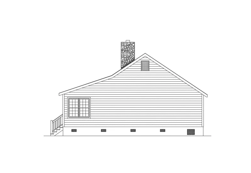 Country House Plan Right Elevation - Walnut Grove Country Cabin Home 058D-0012 - Shop House Plans and More