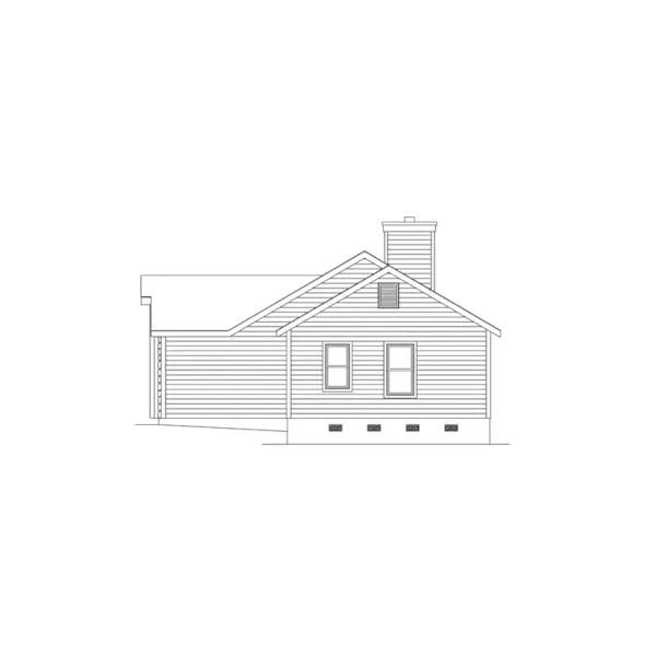 Vacation House Plan Right Elevation - Barrett Hill Vacation Home 058D-0013 - Search House Plans and More