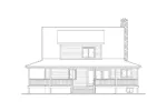 Acadian House Plan Rear Elevation - Wheatland Lowcountry Home 058D-0020 - Shop House Plans and More