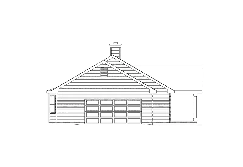 Ranch House Plan Left Elevation - Southfield Traditional Home 058D-0021 - Shop House Plans and More