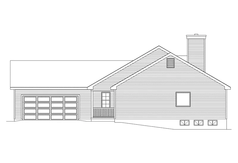 Ranch House Plan Right Elevation - Fairview Country Home 058D-0023 - Search House Plans and More