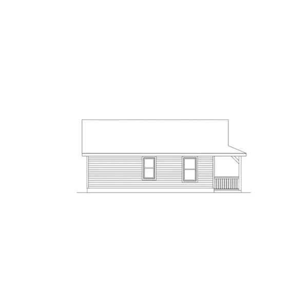 Ranch House Plan Left Elevation - Newstead Cabin Duplex Home 058D-0028 - Shop House Plans and More