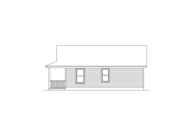 Farmhouse Plan Right Elevation - Newstead Cabin Duplex Home 058D-0028 - Shop House Plans and More