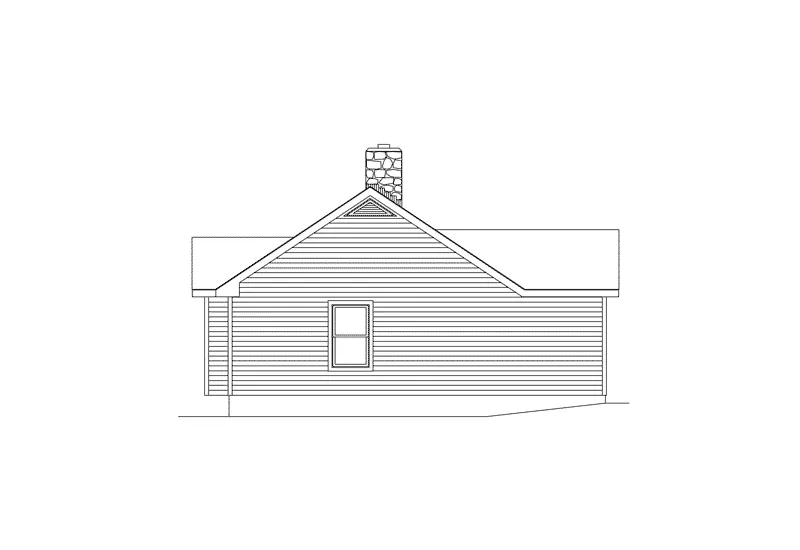 Cabin & Cottage House Plan Left Elevation - Sutton Country Home 058D-0030 - Shop House Plans and More