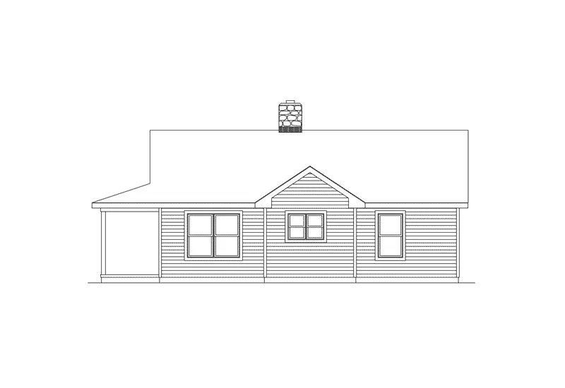 Cabin & Cottage House Plan Rear Elevation - Sutton Country Home 058D-0030 - Shop House Plans and More