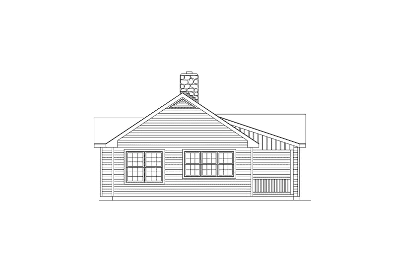 Southern House Plan Left Elevation - Timberview Vacation Home 058D-0031 - Shop House Plans and More