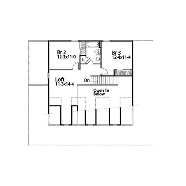 Arts & Crafts House Plan Second Floor - Addison Park Rustic Home 058D-0032 - Search House Plans and More